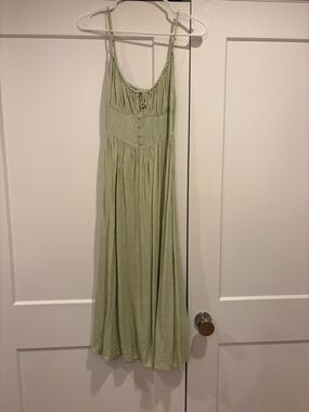 Billabong Light Green Maxi Dress with Tiny Print